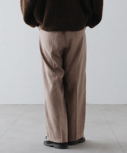 epnok（エプノック）の「ワイドストレートジャガードパンツ（スラックス・メンズ・ブラック/ネイビー/モカ・SMALL/MEDIUM/LARGE）」の6枚目の写真