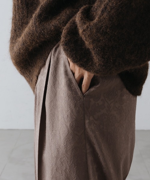 epnok（エプノック）の「ワイドストレートジャガードパンツ（スラックス・メンズ・ブラック/ネイビー/モカ・SMALL/MEDIUM/LARGE）」の11枚目の写真