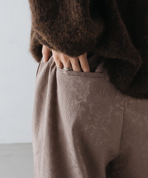 epnok（エプノック）の「ワイドストレートジャガードパンツ（スラックス・メンズ・ブラック/ネイビー/モカ・SMALL/MEDIUM/LARGE）」の12枚目の写真