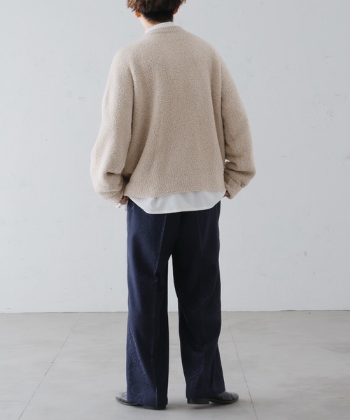 epnok（エプノック）の「ワイドストレートジャガードパンツ（スラックス・メンズ・ブラック/ネイビー/モカ・SMALL/MEDIUM/LARGE）」の19枚目の写真