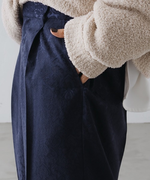 epnok（エプノック）の「ワイドストレートジャガードパンツ（スラックス・メンズ・ブラック/ネイビー/モカ・SMALL/MEDIUM/LARGE）」の21枚目の写真