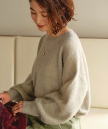 【Stylistわかめさんコラボ】モヘア混クルーニット169094