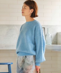 【Stylistわかめさんコラボ】モヘア混クルーニット169094