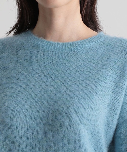 Andemiu(アンデミュウ)の「【Stylistわかめさんコラボ】モヘア混クルーニット169094(ニット/セーター・レディース・ベージュ/パープル/ブルー/ボルドー・FREE)」の17枚目の写真