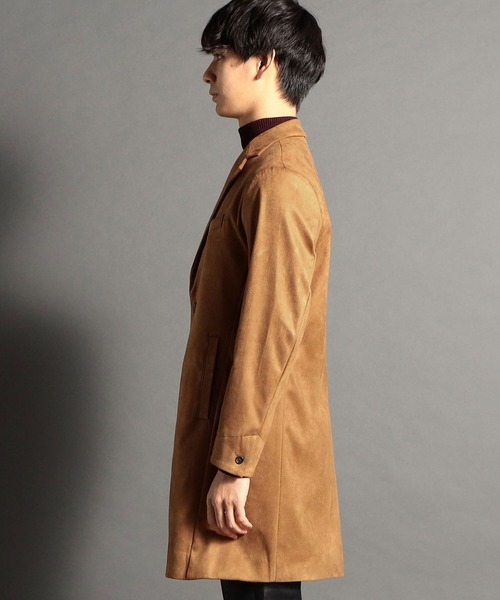 HIDEAWAYS NICOLE（ハイダウェイニコル）の「ストレッチスウェードチェスターコート（チェスターコート・メンズ・ネイビー/シルバーグレー/キャメル/ブラック・MEDIUM/LARGE/X-LARGE）」の21枚目の写真