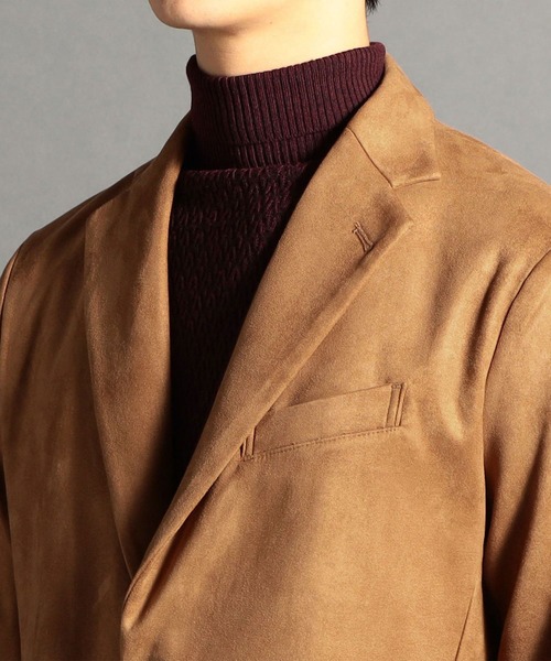 HIDEAWAYS NICOLE（ハイダウェイニコル）の「ストレッチスウェードチェスターコート（チェスターコート・メンズ・ネイビー/シルバーグレー/キャメル/ブラック・MEDIUM/LARGE/X-LARGE）」の8枚目の写真