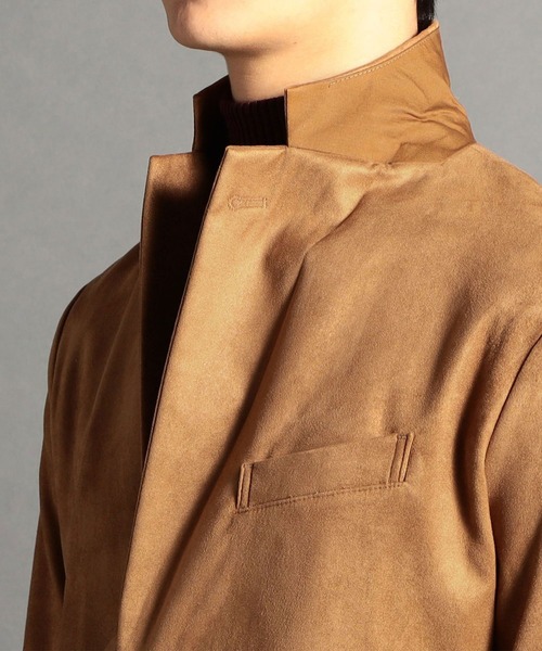 HIDEAWAYS NICOLE（ハイダウェイニコル）の「ストレッチスウェードチェスターコート（チェスターコート・メンズ・ネイビー/シルバーグレー/キャメル/ブラック・MEDIUM/LARGE/X-LARGE）」の9枚目の写真