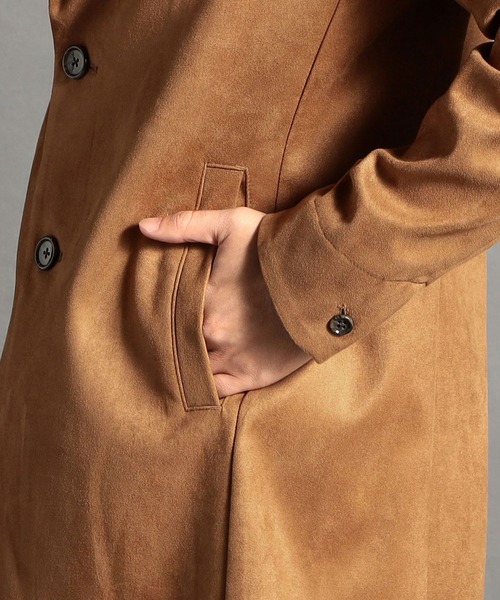 HIDEAWAYS NICOLE（ハイダウェイニコル）の「ストレッチスウェードチェスターコート（チェスターコート・メンズ・ネイビー/シルバーグレー/キャメル/ブラック・MEDIUM/LARGE/X-LARGE）」の11枚目の写真