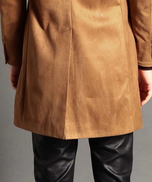 HIDEAWAYS NICOLE（ハイダウェイニコル）の「ストレッチスウェードチェスターコート（チェスターコート・メンズ・ネイビー/シルバーグレー/キャメル/ブラック・MEDIUM/LARGE/X-LARGE）」の13枚目の写真