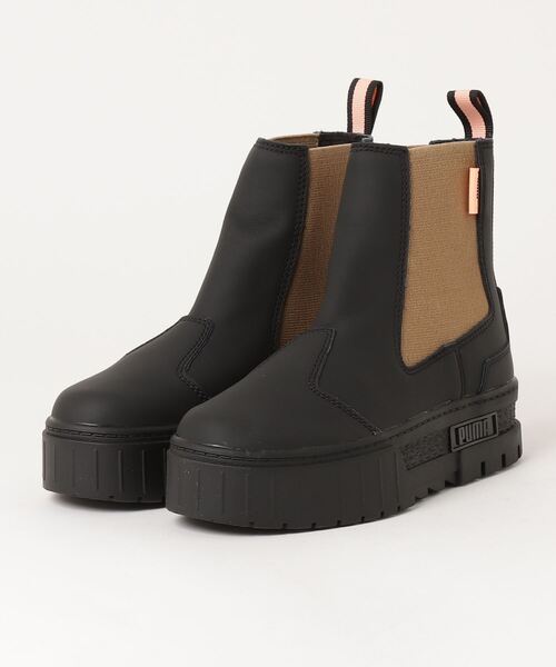 PUMA(プーマ)の「PUMA MAYZE CHELSEA POP WMNS プーマ メイズチェルシーポップウィメンズ(ブーツ・レディース・ブラック/ホワイト×ブラック/ブラック×ベージュ・22.5cm/25cm/23.5cm/23cm/24.5cm/24cm/25.5cm/22cm/25㎝)」の3枚目の写真