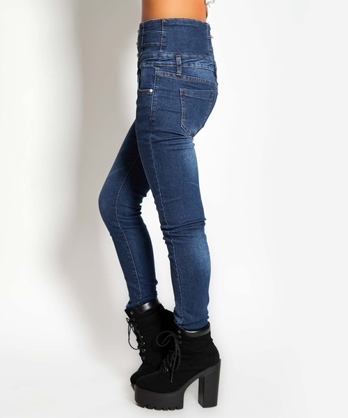 babyShoop(ベイビーシュープ)の「ハイウエストロングパンツ(デニムパンツ・レディース・ブラック/ブルー・SMALL/MEDIUM/LARGE/X-LARGE)」の16枚目の写真