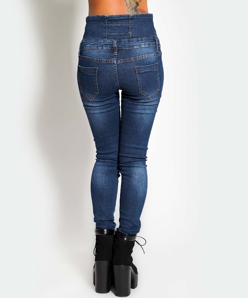 babyShoop(ベイビーシュープ)の「ハイウエストロングパンツ(デニムパンツ・レディース・ブラック/ブルー・SMALL/MEDIUM/LARGE/X-LARGE)」の13枚目の写真