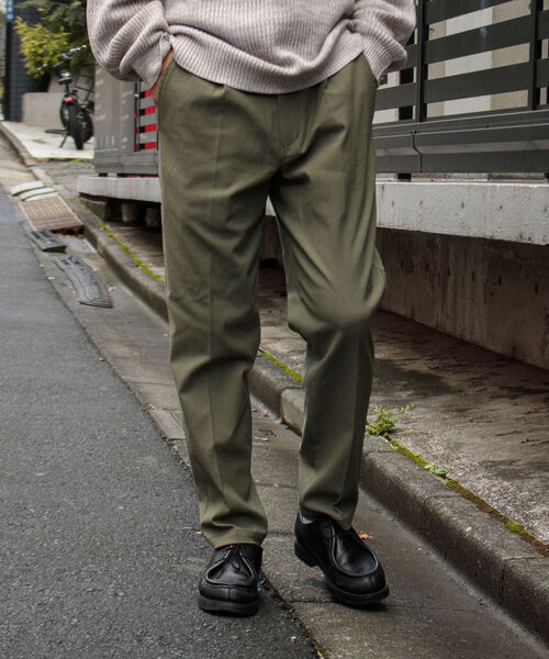 GLOSTER(グロスター)の「【GLOSTER/グロスター】GUMストレッチカルゼイージーパンツ ウエストゴム センタープレス(その他パンツ・メンズ・ベージュ/ネイビー/オリーブ・S/M/L)」の1枚目の写真