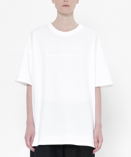 DRESSEDUNDRESSED(ドレスドアンドレスド)の「Error Logo Embroidered Oversized T-Shirt #2(Tシャツ/カットソー・メンズ・ホワイト/ブラック・3/2/1)」の1枚目の写真