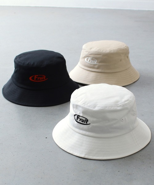 FRUIT OF THE LOOM(フルーツオブザルーム)の「EMBROIDERY BUCKET HAT type A(ハット・メンズ・ブラック/オフホワイト/ベージュ・FREE)」の9枚目の写真