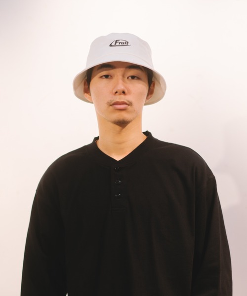 FRUIT OF THE LOOM(フルーツオブザルーム)の「EMBROIDERY BUCKET HAT type A(ハット・メンズ・ブラック/オフホワイト/ベージュ・FREE)」の11枚目の写真