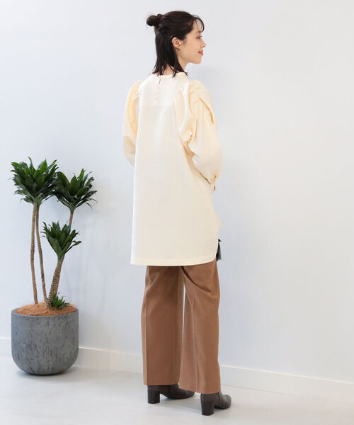 Ray BEAMS（レイビームス）の「Ray BEAMS / ボリューム スリーブ ミニ ワンピース（ワンピース・レディース・ホワイト系その他6/ブラック・ONE SIZE）」の5枚目の写真