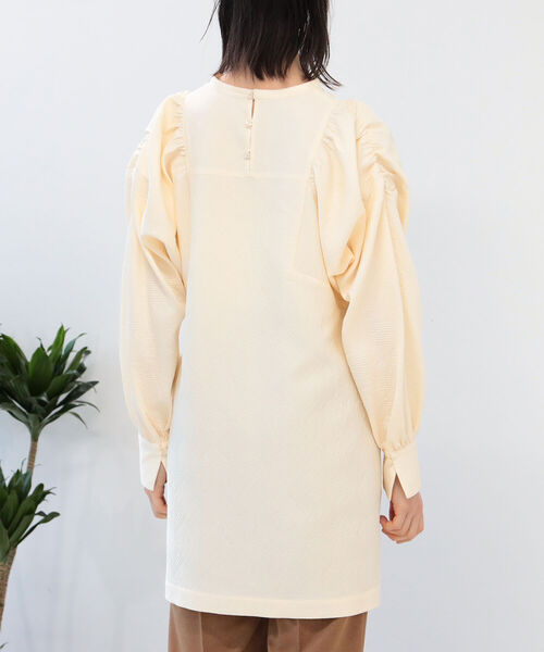 Ray BEAMS（レイビームス）の「Ray BEAMS / ボリューム スリーブ ミニ ワンピース（ワンピース・レディース・ホワイト系その他6/ブラック・ONE SIZE）」の11枚目の写真