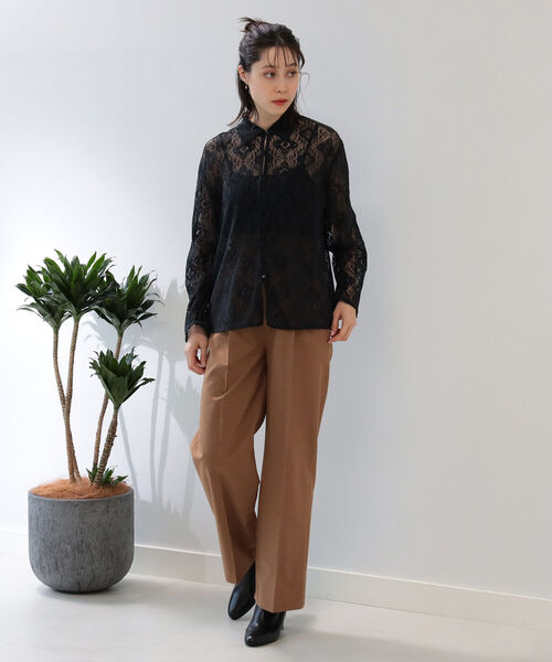 Ray BEAMS(レイビームス)の「Ray BEAMS / フラワー レース シャツ(シャツ/ブラウス・レディース・ブラック/ホワイト系その他6・ONE SIZE)」の18枚目の写真