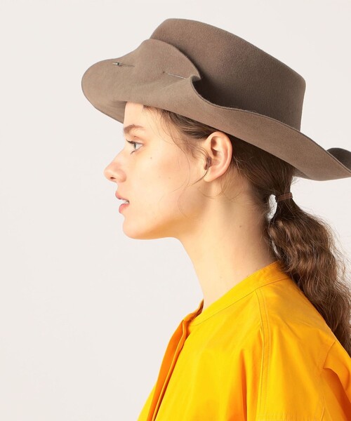 CLYDE(クライド)の「Clyde WIDE BRIM PINCH ハット(ハット・レディース・グレー・FREE)」の2枚目の写真