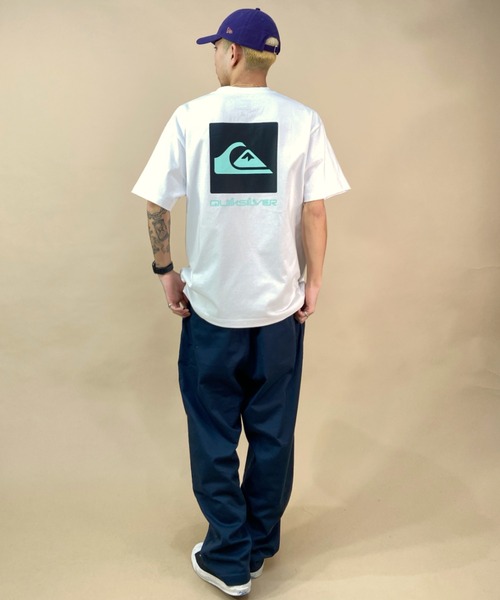 Quiksilver（クイックシルバー）の「【ムラサキスポーツ別注 】QUIKSILVER/クイックシルバー バックプリントTシャツ スクエアロゴ/ルーズシルエット クルーネックTシャツ/QUIK NEONBOX ST/QST231618M（Tシャツ/カットソー・メンズ・ブラック/ホワイト×グリーン/ホワイト×ブラック・XL/L/M）」の12枚目の写真