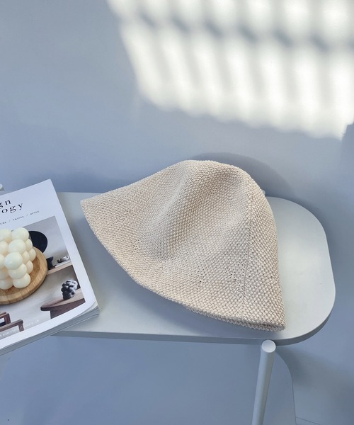 AS KNOW AS plus（アズノゥアズプラス）の「○サーモニットメトロハット（ハット・レディース・グリーン/モカ/アイボリー/ブラック・FREE）」の5枚目の写真