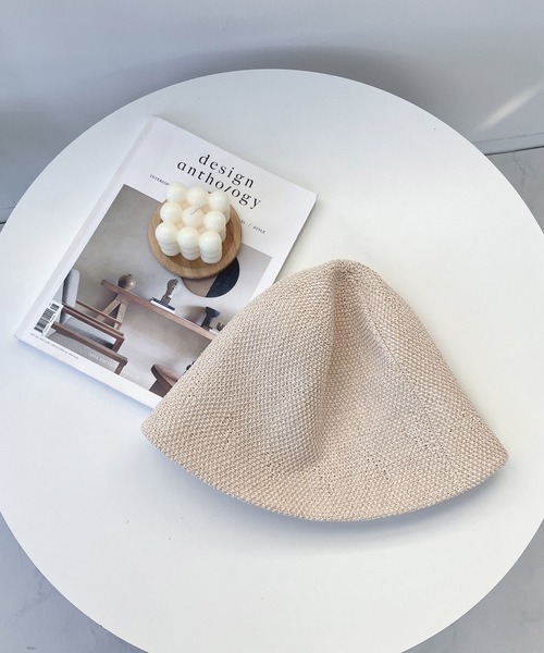 AS KNOW AS plus（アズノゥアズプラス）の「○サーモニットメトロハット（ハット・レディース・グリーン/モカ/アイボリー/ブラック・FREE）」の6枚目の写真