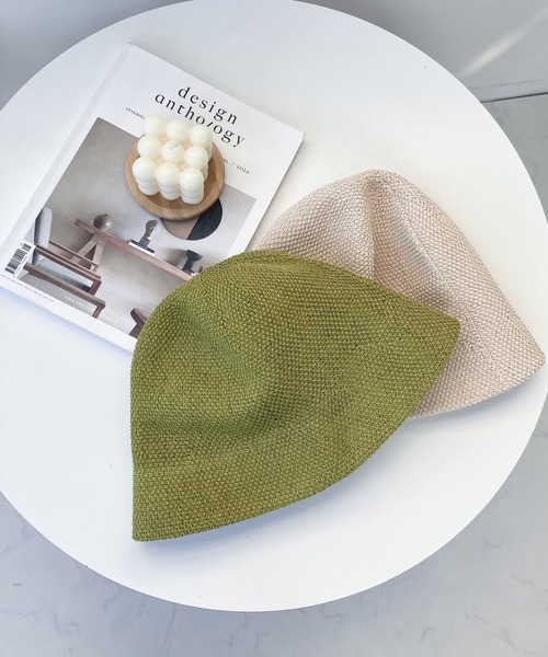 AS KNOW AS plus（アズノゥアズプラス）の「○サーモニットメトロハット（ハット・レディース・グリーン/モカ/アイボリー/ブラック・FREE）」の7枚目の写真