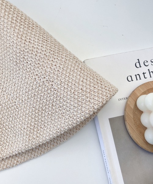 AS KNOW AS plus（アズノゥアズプラス）の「○サーモニットメトロハット（ハット・レディース・グリーン/モカ/アイボリー/ブラック・FREE）」の12枚目の写真