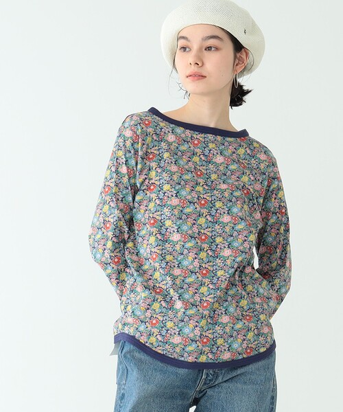 BEAMS BOY - 【日本製】BEAMS BOY リバティ ボートネック 7分袖 カットソー BEAMS BOY（ビームスボーイ）の「BEAMS BOY / リバティ ボートネック 7