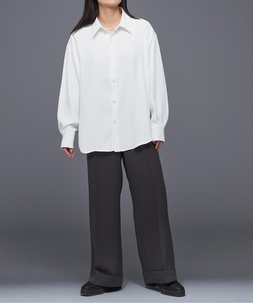 Ellno Loset（エルノロゼット）の「アソートとろみレギュラーシャツ（シャツ/ブラウス・メンズ・オフホワイト/ブラック系/グレー系・SMALL/MEDIUM/LARGE）」の10枚目の写真