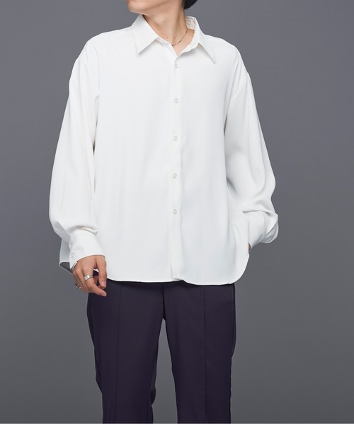 Ellno Loset（エルノロゼット）の「アソートとろみレギュラーシャツ（シャツ/ブラウス・メンズ・オフホワイト/ブラック系/グレー系・SMALL/MEDIUM/LARGE）」の21枚目の写真