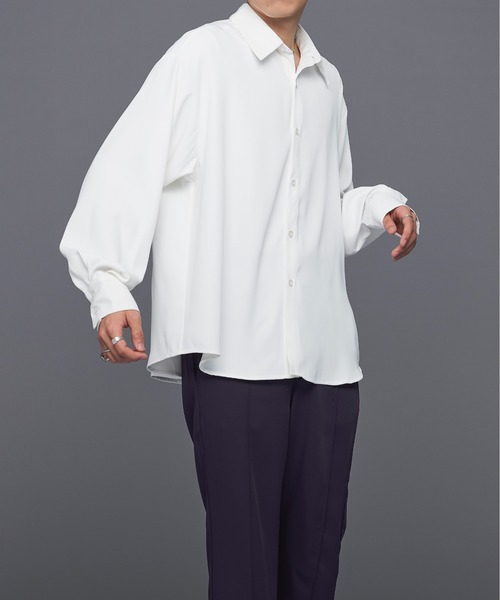 Ellno Loset（エルノロゼット）の「アソートとろみレギュラーシャツ（シャツ/ブラウス・メンズ・オフホワイト/ブラック系/グレー系・SMALL/MEDIUM/LARGE）」の15枚目の写真