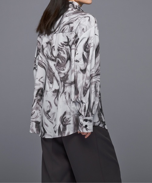 Ellno Loset（エルノロゼット）の「アソートとろみレギュラーシャツ（シャツ/ブラウス・メンズ・オフホワイト/ブラック系/グレー系・SMALL/MEDIUM/LARGE）」の20枚目の写真