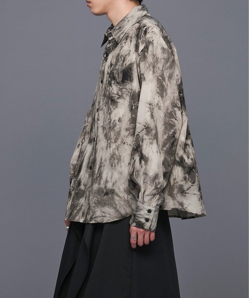 Ellno Loset（エルノロゼット）の「アソートとろみレギュラーシャツ（シャツ/ブラウス・メンズ・オフホワイト/ブラック系/グレー系・SMALL/MEDIUM/LARGE）」の11枚目の写真