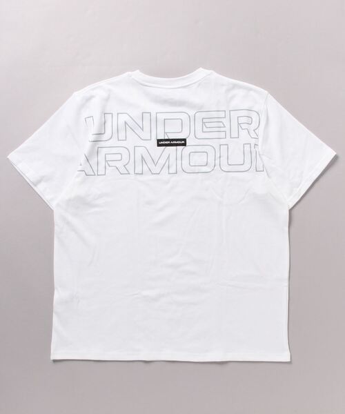 UNDER ARMOUR（アンダーアーマー）の「UAヘビーウエイト ショートスリーブTシャツ 〈アウトライン〉（トレーニング/メンズ/レディース）（Tシャツ/カットソー・レディース・ブルー系その他/ホワイト/ブラック・L/XXL/3XL/XL/M/S）」の5枚目の写真