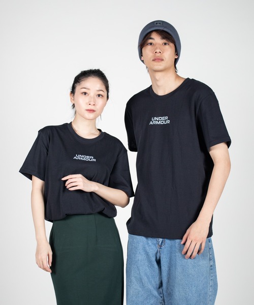 UNDER ARMOUR（アンダーアーマー）の「UAヘビーウエイト ショートスリーブTシャツ 〈アウトライン〉（トレーニング/メンズ/レディース）（Tシャツ/カットソー・レディース・ブルー系その他/ホワイト/ブラック・L/XXL/3XL/XL/M/S）」の12枚目の写真