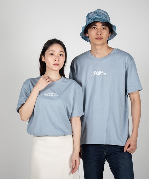 UNDER ARMOUR（アンダーアーマー）の「UAヘビーウエイト ショートスリーブTシャツ 〈アウトライン〉（トレーニング/メンズ/レディース）（Tシャツ/カットソー・レディース・ブルー系その他/ホワイト/ブラック・L/XXL/3XL/XL/M/S）」の18枚目の写真