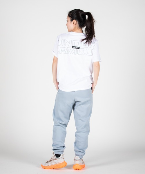 UNDER ARMOUR（アンダーアーマー）の「UAヘビーウエイト ショートスリーブTシャツ 〈アウトライン〉（トレーニング/メンズ/レディース）（Tシャツ/カットソー・レディース・ブルー系その他/ホワイト/ブラック・L/XXL/3XL/XL/M/S）」の10枚目の写真