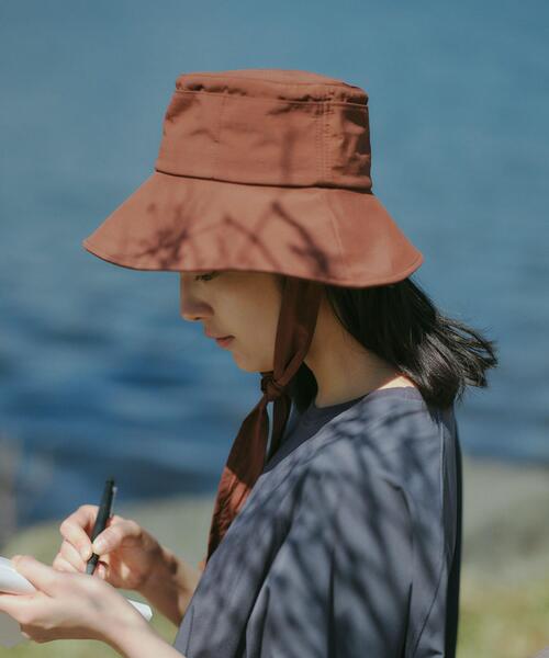 WILD THINGS(ワイルドシングス)の「『UVカット』『撥水』『別注』WILDTHINGS×EKAL ウィンディーハット(ハット・レディース・ブラック/ブラウン/ベージュ・FREE)」の3枚目の写真