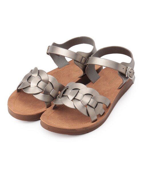 SHOO・LA・RUE(シューラルー)の「◆リング メッシュ サンダル(サンダル・レディース・ブロンズ/ブラック/シルバー・25/35/45)」の3枚目の写真