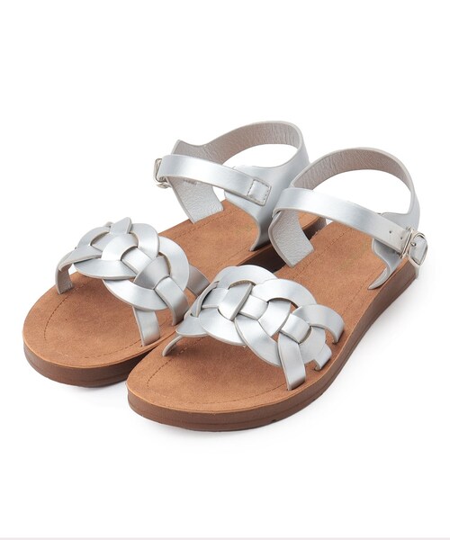 SHOO・LA・RUE(シューラルー)の「◆リング メッシュ サンダル(サンダル・レディース・ブロンズ/ブラック/シルバー・25/35/45)」の1枚目の写真