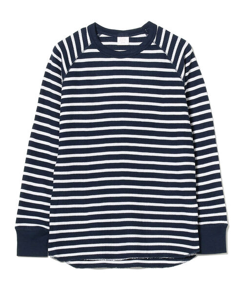 B:MING by BEAMS(ビーミングバイビームス)の「JE MORGAN / ワッフルボーダー ロングスリーブ Tシャツ(Tシャツ/カットソー・レディース・ネイビー/ブラック系その他3・ONE SIZE)」の2枚目の写真