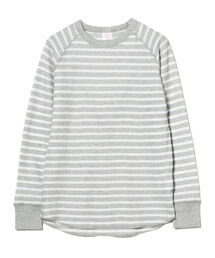 JE MORGAN / ワッフルボーダー ロングスリーブ Tシャツ