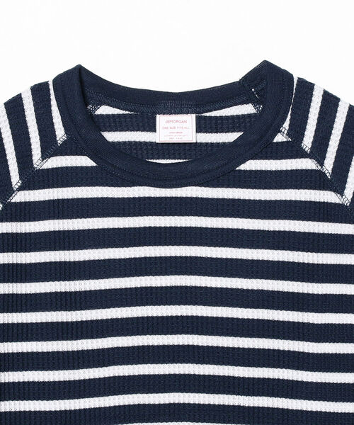 B:MING by BEAMS(ビーミングバイビームス)の「JE MORGAN / ワッフルボーダー ロングスリーブ Tシャツ(Tシャツ/カットソー・レディース・ネイビー/ブラック系その他3・ONE SIZE)」の7枚目の写真