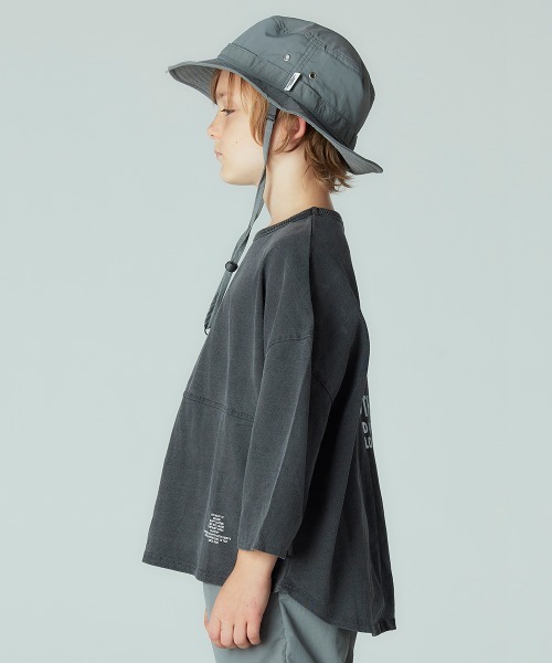 Smoothy(スムージー)の「SMOOTHY USA切り替え7分袖TEE(Tシャツ/カットソー・キッズ・サックスブルー/アイボリー/ブラック・SMALL/X-LARGE/LARGE/MEDIUM)」の5枚目の写真