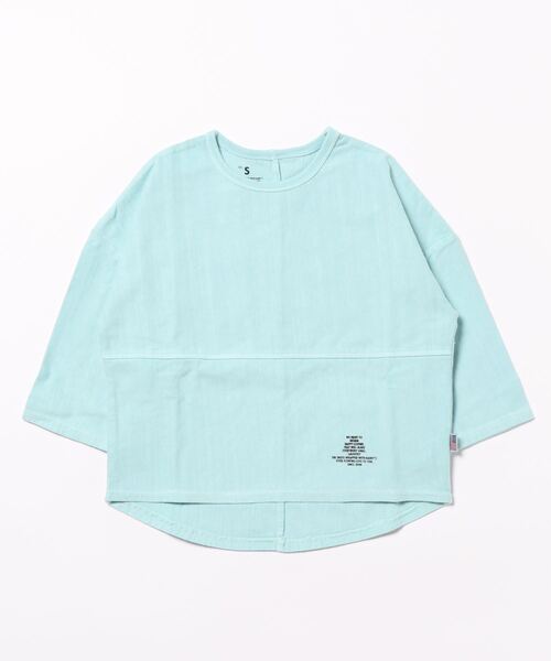 Smoothy(スムージー)の「SMOOTHY USA切り替え7分袖TEE(Tシャツ/カットソー・キッズ・サックスブルー/アイボリー/ブラック・SMALL/X-LARGE/LARGE/MEDIUM)」の10枚目の写真