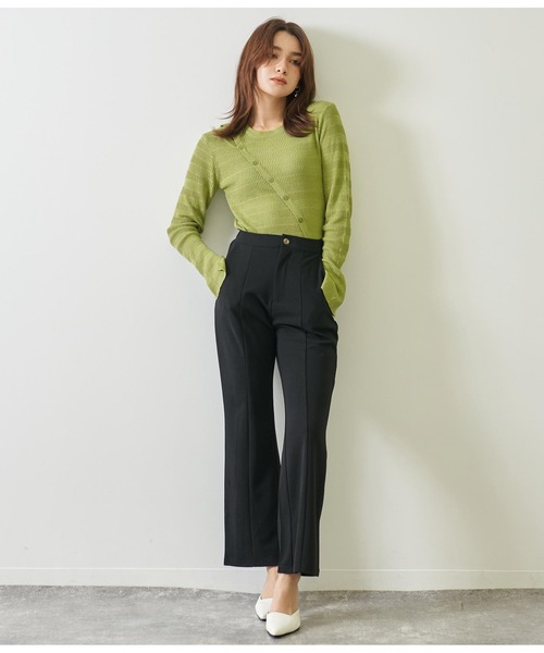 ANAP(アナップ)の「ジョーゼットセミフレアパンツ(その他パンツ・レディース・グレイッシュベージュ/ブラック/パープル・FREE)」の8枚目の写真
