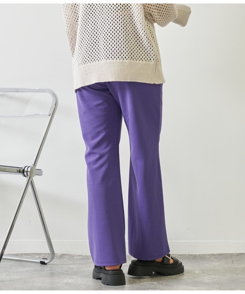 ANAP(アナップ)の「ジョーゼットセミフレアパンツ(その他パンツ・レディース・グレイッシュベージュ/ブラック/パープル・FREE)」の5枚目の写真