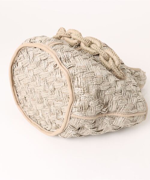 inter-chaussures（インターショシュール）の「【ANITA BILARDI】ラフィア風バスケットバッグ(Q36306)（かごバッグ・レディース・ベージュ・ALL）」の3枚目の写真